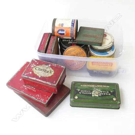 15 OLD TOBACCO TINS