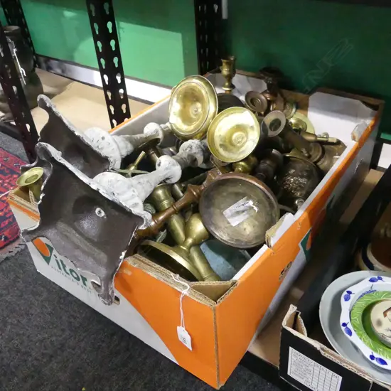 LG BOX LOT ASST CANDLE HOLDERS 