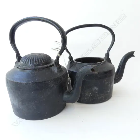 TWO CAST IRON KETTLES