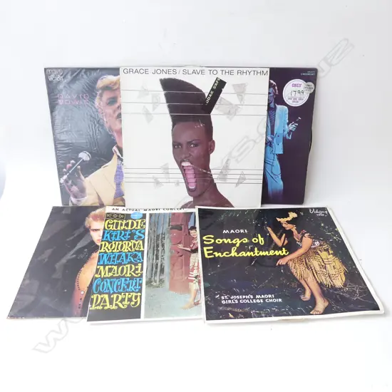RECORDS; BOWIE / GRACE JONES ETC