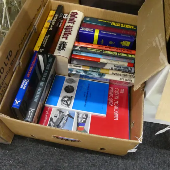 BOX LOT BOOKS; WWII ETC