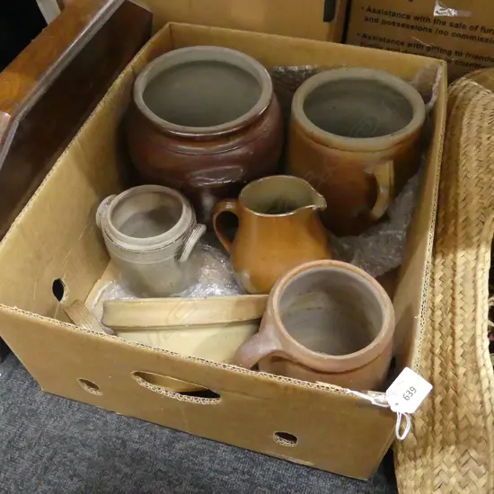 BOX LOT ASST POTTERY 