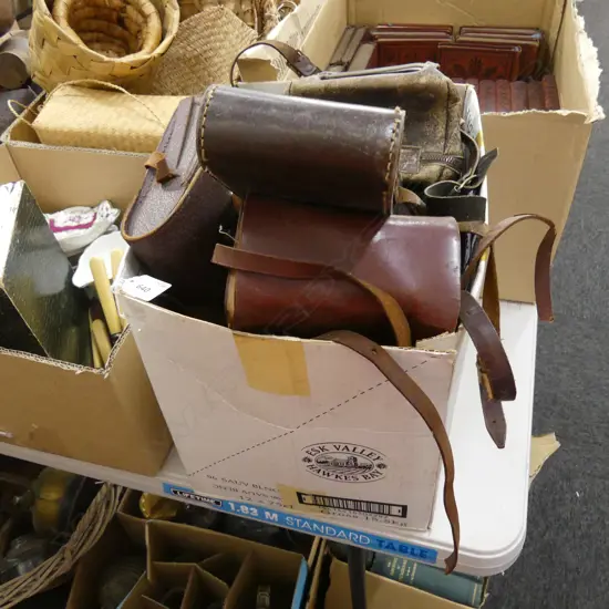BOX LOT VINTAGE CAMERA CASES