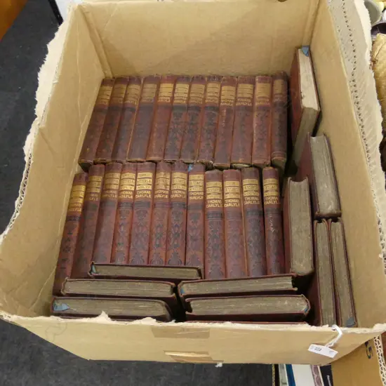 36 VOLS OF WRITINGS OF HISTORIAN PHILOSOPHER THOMAS CARLYLE. PUBLISHED: CHAPMAN & HALL, LONDON 1875