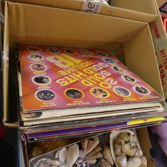 BOX OLD VINYL RECORDS 