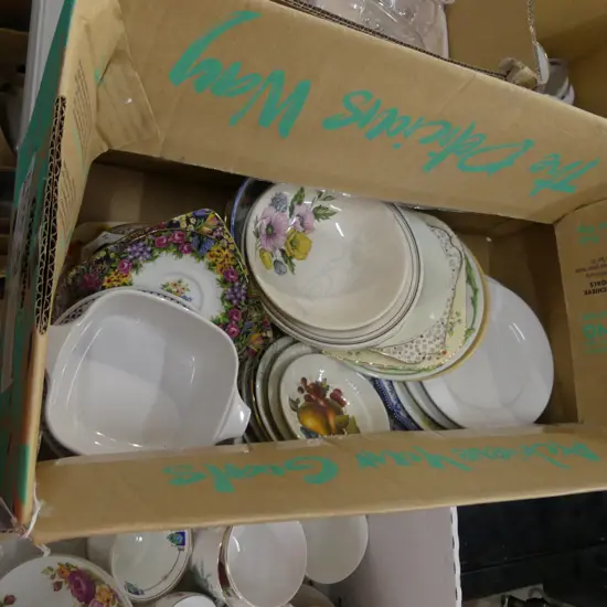 BOX LOT OF PLATES ETC - PART II