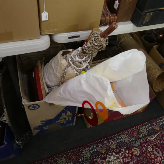 BOX LOT DOOR HANGINGS; RETRO STYLE / SHELLS / TRIBAL TOTEM / RAIN STICK ETC