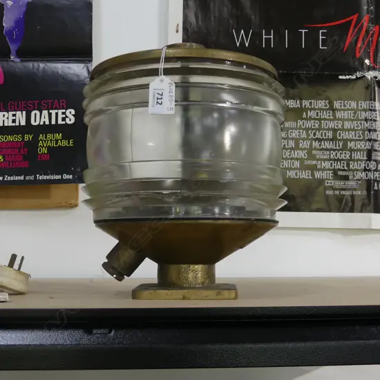 MASTHEAD LAMP - BRASS & FRESNAL LENS 300 X 230MM 