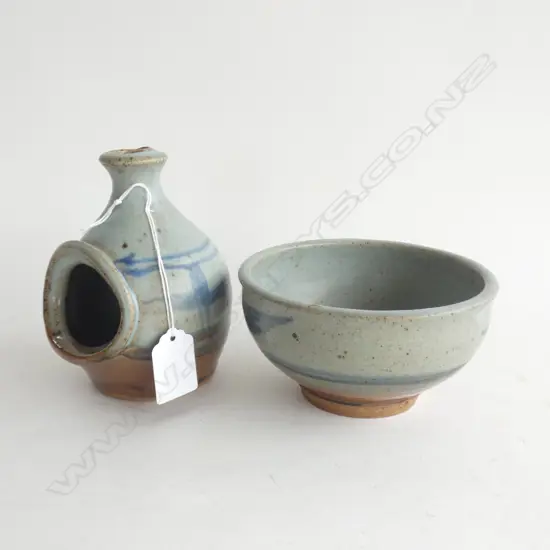 PETER STICHBURY SALT PIG & MATCHING BOWL