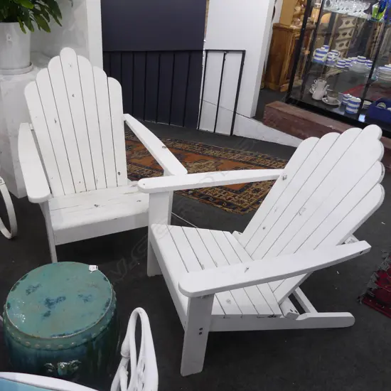 2 WHITE PAINTED CAPE COD CHAIRS