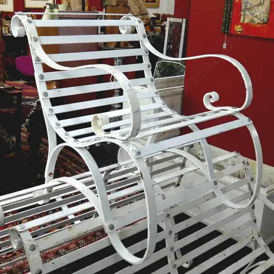 WROUGHT IRON VICTORIAN STYLE SINGLE BENCH SEAT