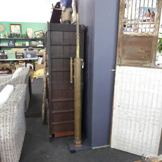 LARGE JH STEWARD LONDON ANTIQUE BRASS TELESCOPE