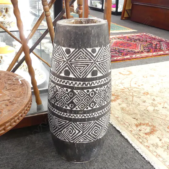 LARGE FIJIAN HARDWOOD POT H.510mm