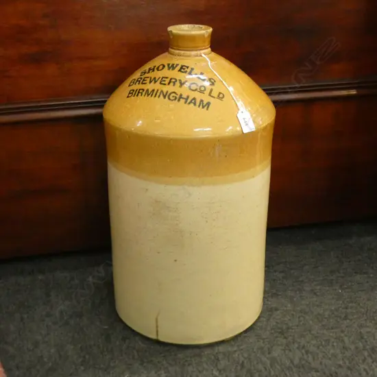 LARGE STONE CROCK 'SHOWELLS BREWERY LTD BIRMINGHAM' APPROX H 500MM