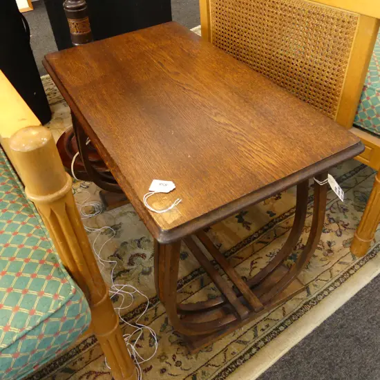 OAK ART DECO SMALL TABLE L 670MM