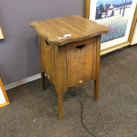 SM VINTAGE OAK CABINET - DROP DOWN DOORS ON EACH 4 SIDES 380 X H 590MM