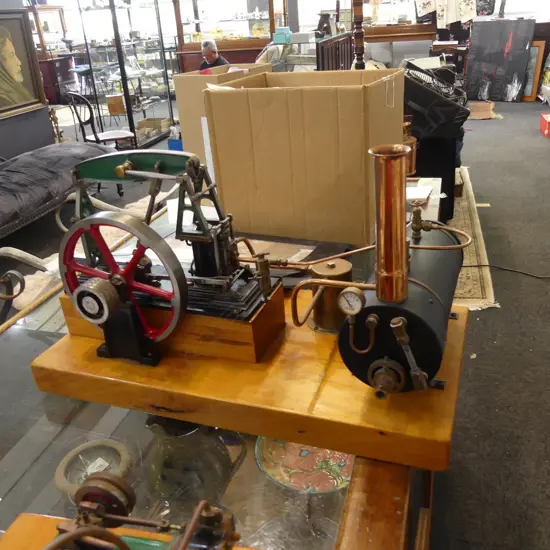 STUART MODEL STEAM ENGINE - HALF BEAM STATIONARY ENGINE...