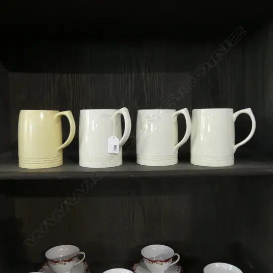 4 WEDGWOOD KEITH MURRAY MUGS H.125mm