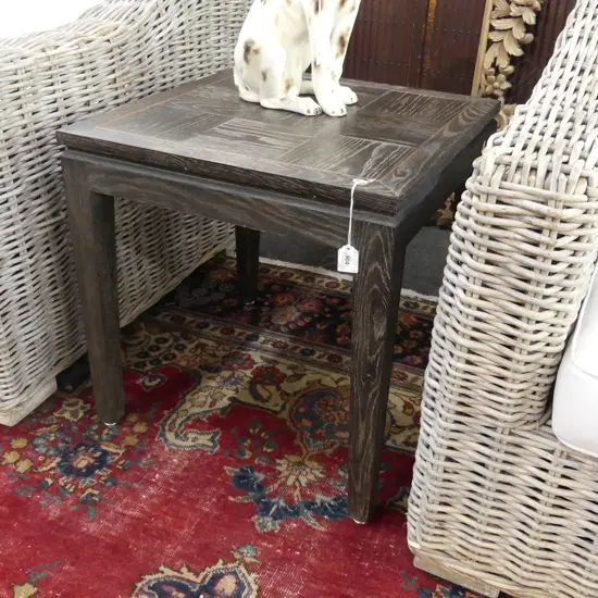 SM SQUARE WOODEN TABLE W 500 H 520MM