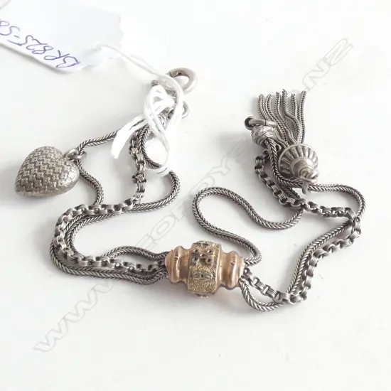 (20105) VICT SILVER ALBERTINA TRIPLE STRAND...