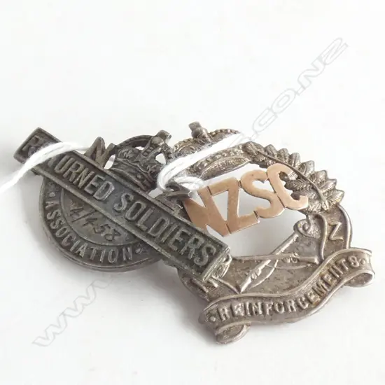 (19584) 2 NZ BADGES: NZSC REINFORCEMENTS & RETURNED...