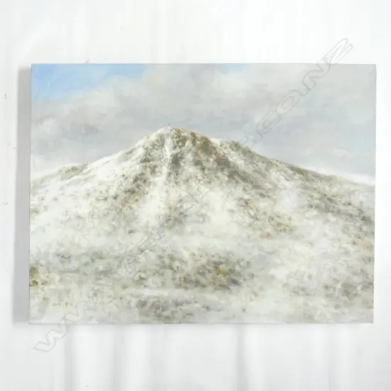 YANG CAO OIL PAINTING 'SNOWY PEAK No.3' 600 X 800mm