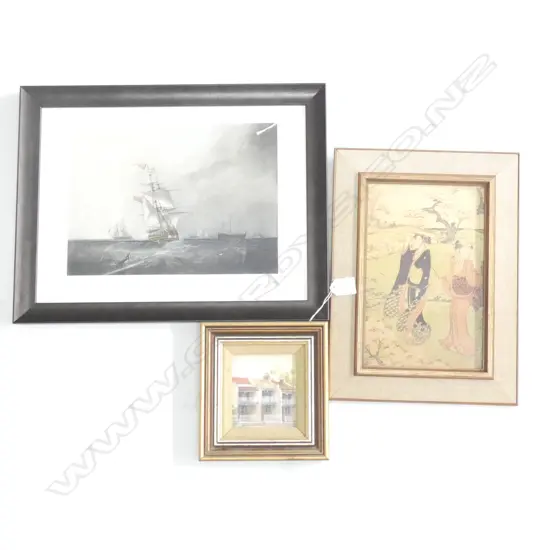 ANTIQUE PRINT. DIANA LANE OIL PADDINGTON HOUSES. JAPANESE PRINT