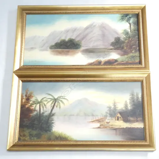 PR 19THC COLONIAL OILS 'LAKE TAUPO' & LAKE MANAPOURI'