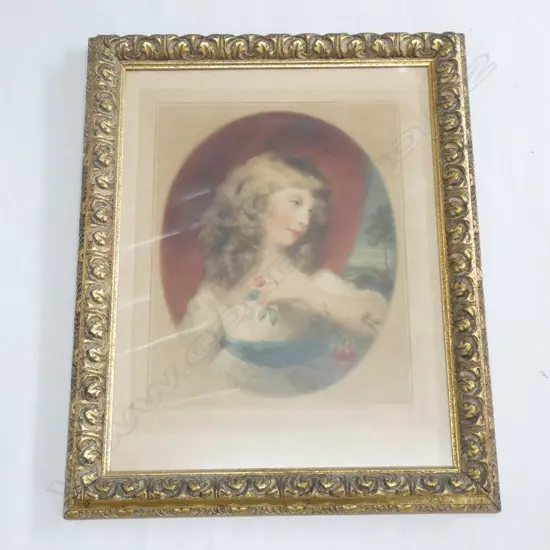 19THC AQUATINT ENGRAVING GEO.III'S DAUGHTER