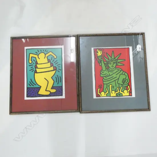 2 KEITH HARING PRINTS 300x220mm