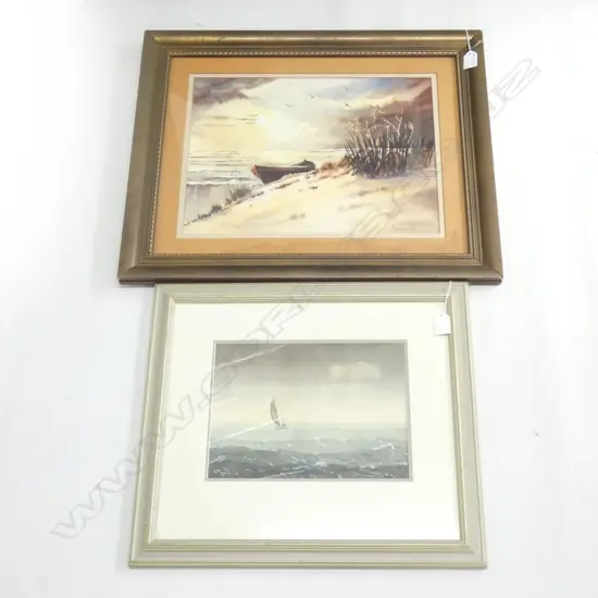 2 W/CS JOHN MITCHELL & ELENOR FILE SEASCAPES 310x410mm