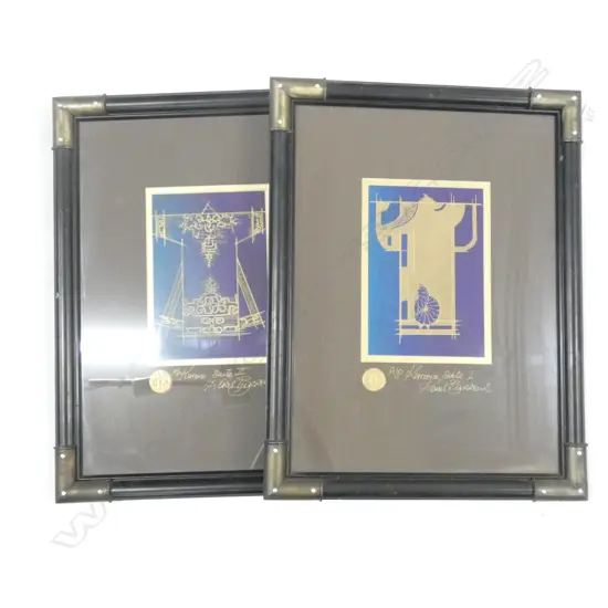 PR KAREN BURROWS 'KIMONO SUITE' ARTISTS PROOF PRINTS 230x155mm