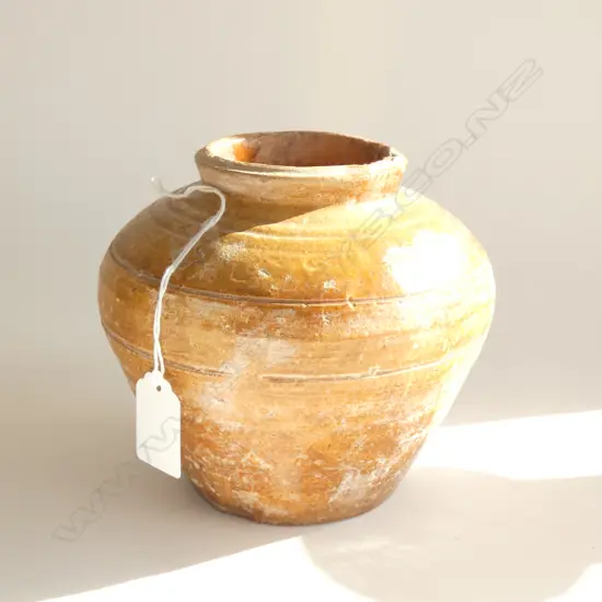 OLD CHINESE PROVINCIAL POT H.135mm TAN GLAZE