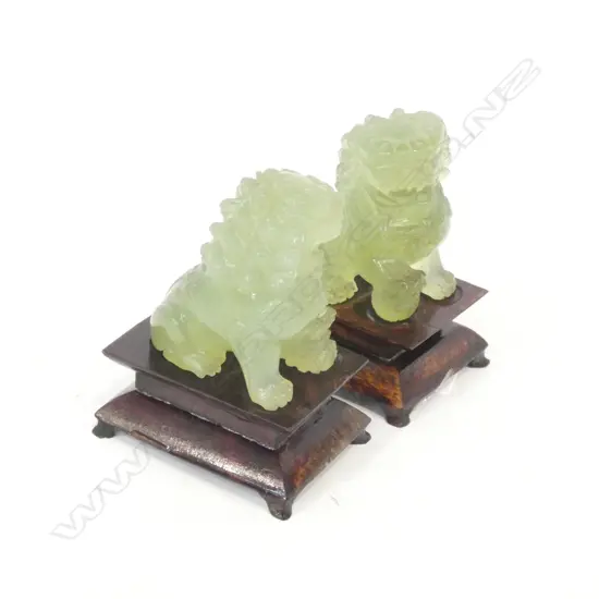 PR CHRYSOPRASE FU DOGS H.85mm