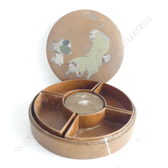 OLD ORIENTAL CIRCULAR BOX SECTIONAL INTERIOR