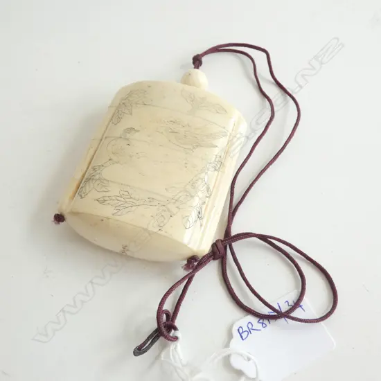 JAPANESE CARVED BONE INRO