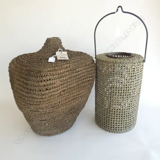 WOVEN POT H.450mm & LANTERN