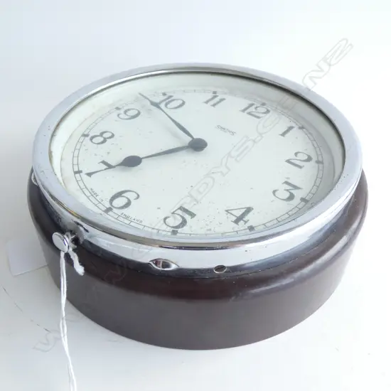 SMITHS OF LONDON STATION / OFFICE CLOCK BAKELITE ENCASEMENT C.1930S 175mm dia