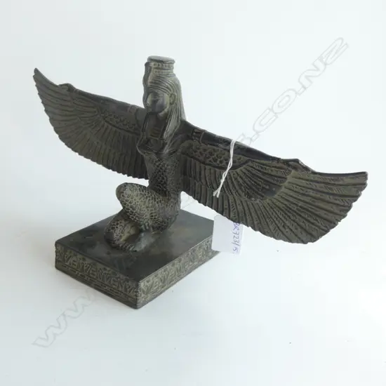BRONZE WINGED EGYPTIAN FIGURE W.315mm