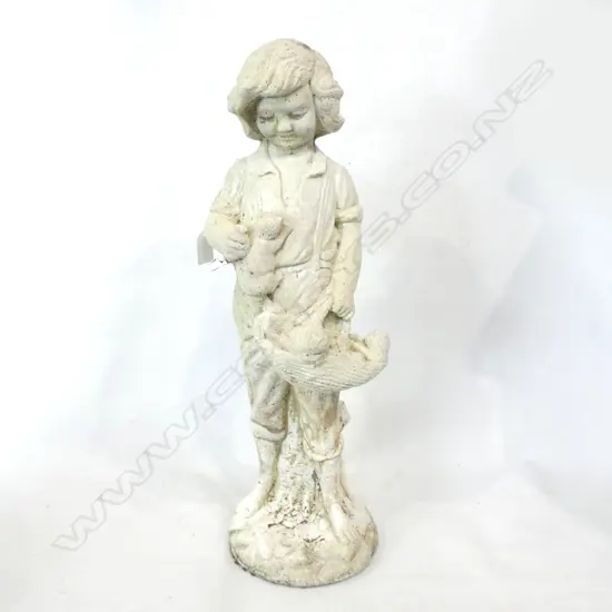 CEMENT BOY w. KITTENS H.550mm AF