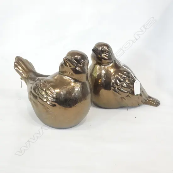 PR GOLD GLAZED CERAMIC BIRDS L.220mm