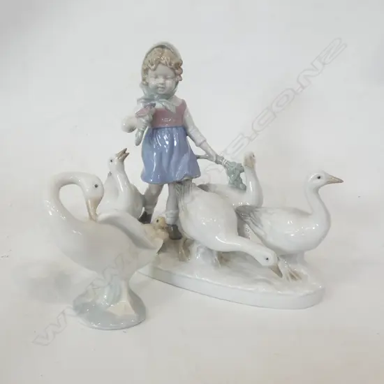 PR FIGURINES; LLADRO DUCK & ONE OTHER 