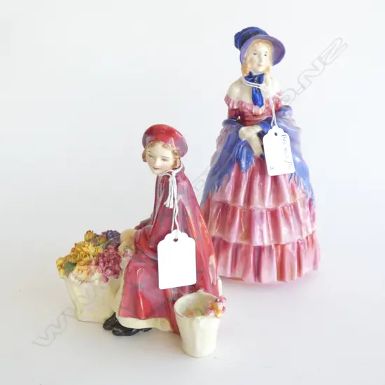 2 R/DOULTON FIGURINES 'VICTORIAN LADY' HN728 H.200mm & 'BONNIE LASSIE' 