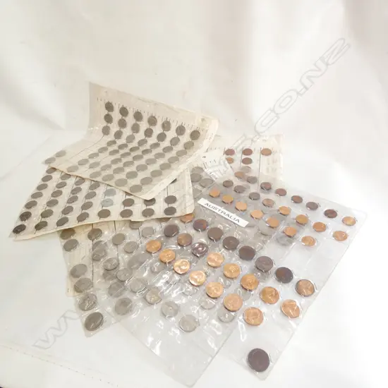 SHEETS OF WORLD COINS; AUSTRALIA & USA