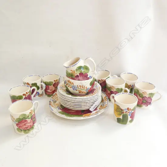 SOLIAN WARE BELLE FIORE DEMITASSE COFFEE SET 21 PCS...
