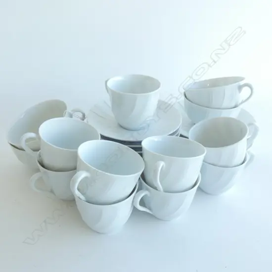 LIMOGES COFFEE & TEA SET; 4 TEA DUOS + 8 COFFEE