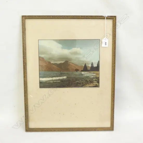 LAKE WAKATIPU - DOUGLAS BADCOCK SIGNED PHOTOGRAPH  245 X 195MM