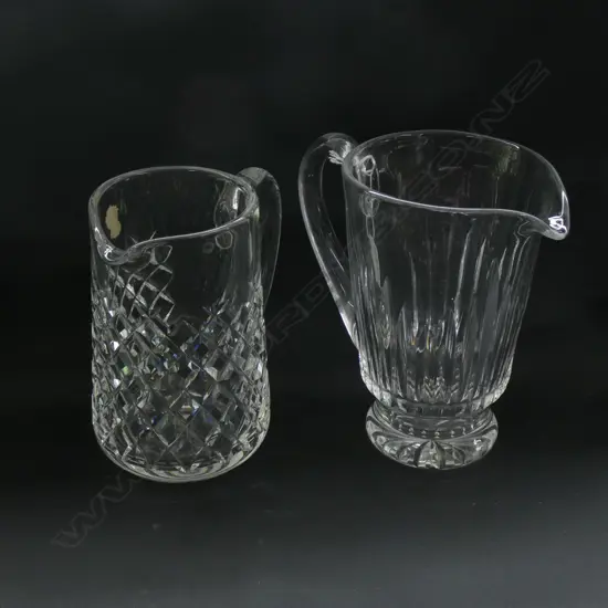 2 LARGE WATERFORD CRYSTAL JUGS AF; H.190mm