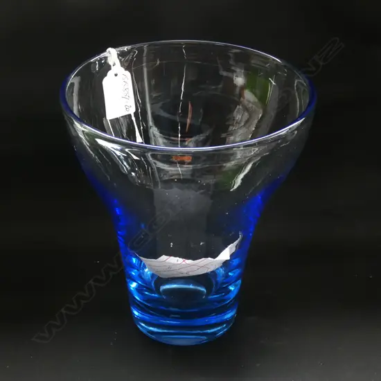 WHITEFRIARS SAPPHIRE BLUE TAPERED VASE H.185mm