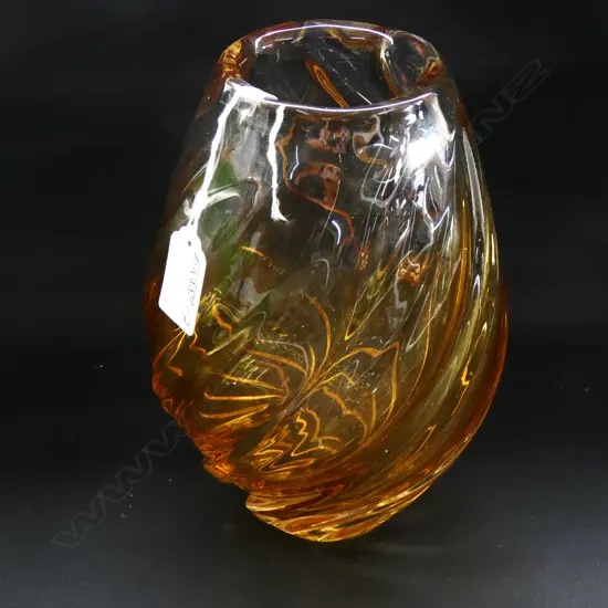 WHITEFRIARS ? AMBER VASE H,185mm.